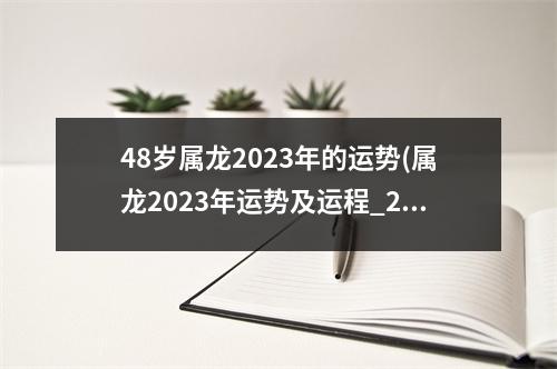 48岁属龙2023年的运势(属龙2023年运势及运程_2024年属龙人的全年运势)