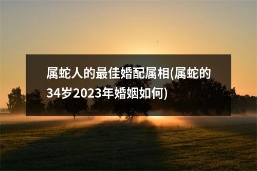 属蛇人的佳婚配属相(属蛇的34岁2023年婚姻如何)