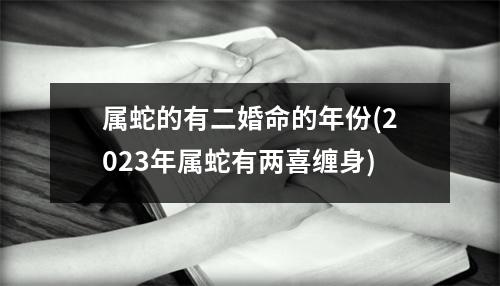 属蛇的有二婚命的年份(2023年属蛇有两喜缠身)