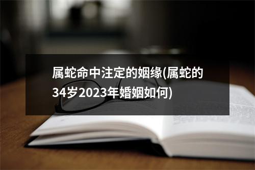 属蛇命中注定的姻缘(属蛇的34岁2023年婚姻如何)