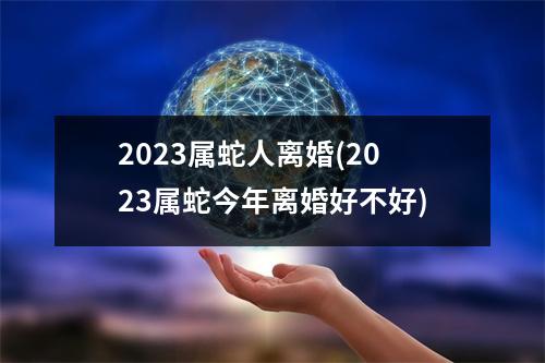 2023属蛇人离婚(2023属蛇今年离婚好不好)