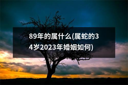 89年的属什么(属蛇的34岁2023年婚姻如何)