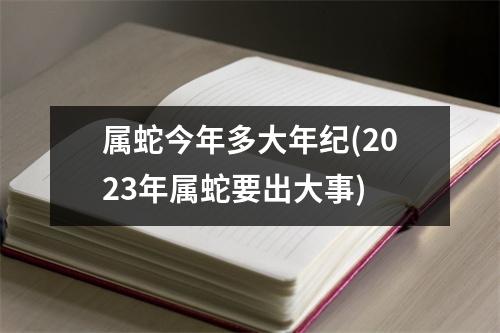 属蛇今年多大年纪(2023年属蛇要出大事)