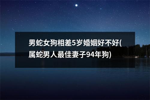 男蛇女狗相差5岁婚姻好不好(属蛇男人佳妻子94年狗)