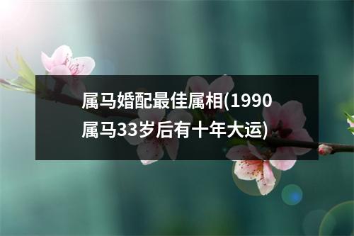 属马婚配佳属相(1990属马33岁后有十年大运)