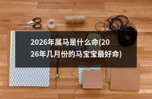 2026年属马是什么命(2026年几月份的马宝宝好命)