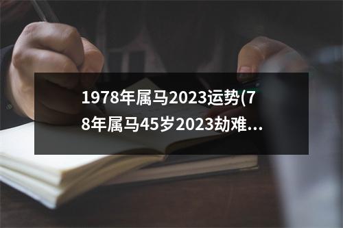 1978年属马2023运势(78年属马45岁2023劫难)