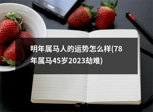 明年属马人的运势怎么样(78年属马45岁2023劫难)