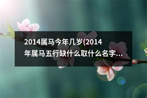 2014属马今年几岁(2014年属马五行缺什么取什么名字)