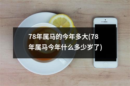 78年属马的今年多大(78年属马今年什么多少岁了)