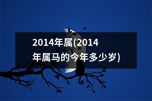 2014年属(2014年属马的今年多少岁)