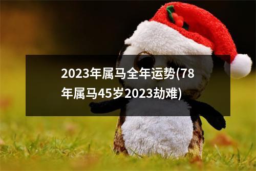 2023年属马全年运势(78年属马45岁2023劫难)