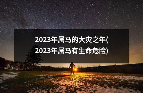 2023年属马的大灾之年(2023年属马有生命危险)