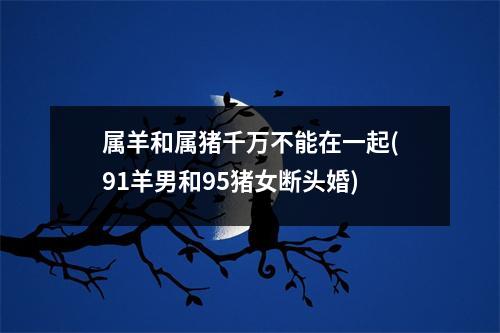 属羊和属猪千万不能在一起(91羊男和95猪女断头婚)