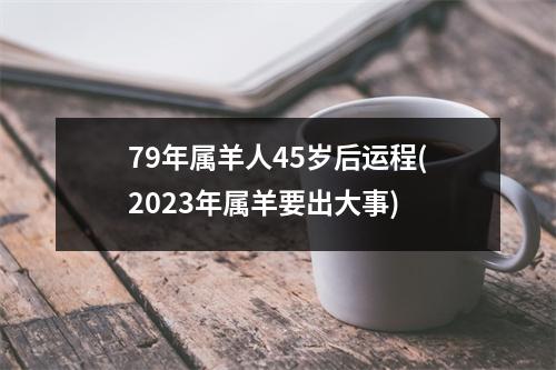 79年属羊人45岁后运程(2023年属羊要出大事)