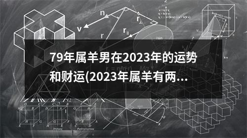 79年属羊男在2023年的运势和财运(2023年属羊有两喜缠身)