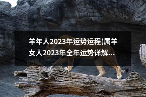 羊年人2023年运势运程(属羊女人2023年全年运势详解)