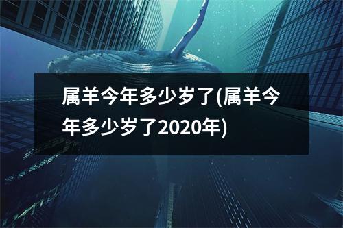 属羊今年多少岁了(属羊今年多少岁了2020年)