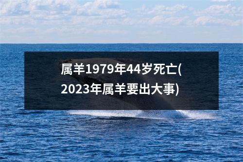 属羊1979年44岁死亡(2023年属羊要出大事)