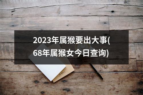 2023年属猴要出大事2023年属猴要出大事(68年属猴女今日查询)