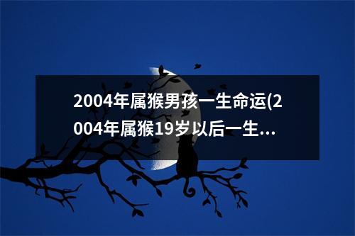 2004年属猴男孩一生命运(2004年属猴19岁以后一生运势)