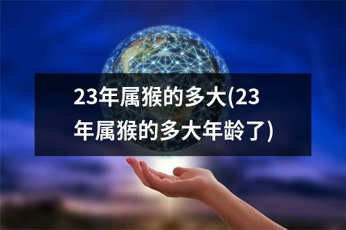 23年属猴的多大(23年属猴的多大年龄了)