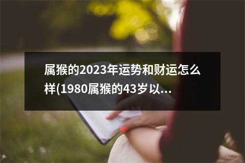 属猴的2023年运势和财运怎么样(1980属猴的43岁以后运气)