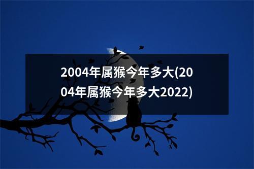 2004年属猴今年多大(2004年属猴今年多大2022)