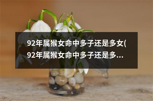 92年属猴女命中多子还是多女(92年属猴女命中多子还是多女属鸡s)