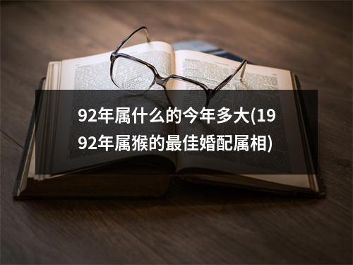 92年属什么的今年多大(1992年属猴的佳婚配属相)