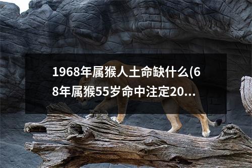 1968年属猴人土命缺什么(68年属猴55岁命中注定2023)