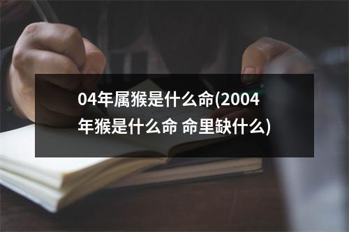 04年属猴是什么命(2004年猴是什么命 命里缺什么)