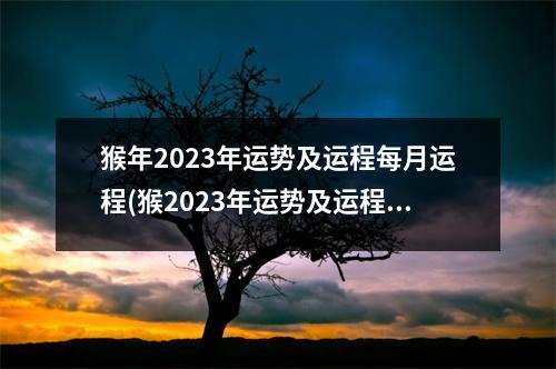 猴年2023年运势及运程每月运程(猴2023年运势及运程每月运程)