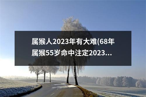 属猴人2023年有大难(68年属猴55岁命中注定2023)