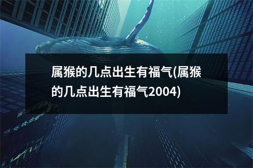 属猴的几点出生有福气(属猴的几点出生有福气2004)