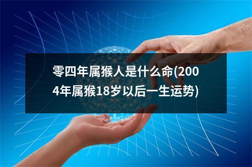 零四年属猴人是什么命(2004年属猴18岁以后一生运势)