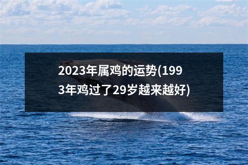 2023年属鸡的运势(1993年鸡过了29岁越来越好)