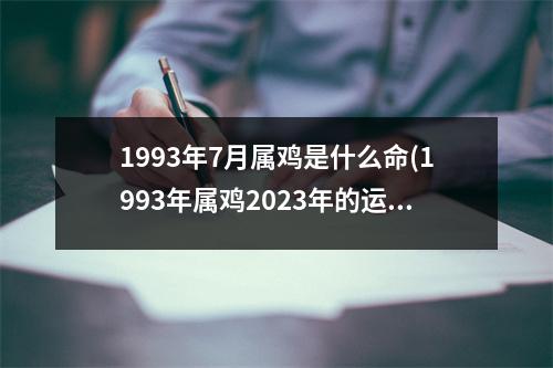 1993年7月属鸡是什么命(1993年属鸡2023年的运势及运程)