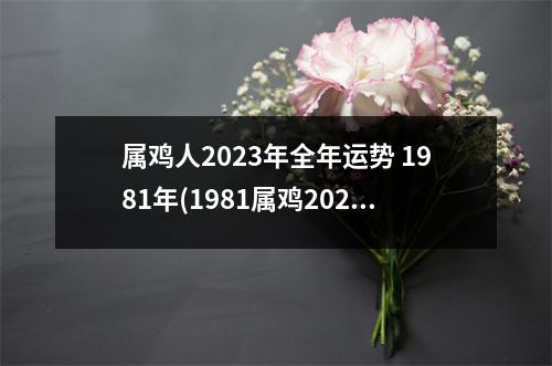 属鸡人2023年全年运势 1981年(1981属鸡2023危险的一个月)