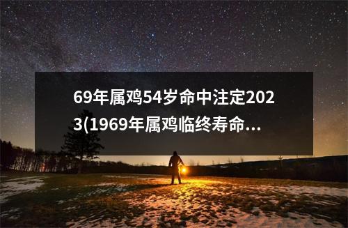 69年属鸡54岁命中注定2023(1969年属鸡临终寿命多大)