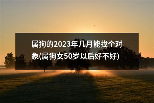 属狗的2023年几月能找个对象(属狗女50岁以后好不好)