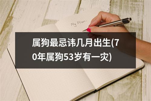 属狗忌讳几月出生(70年属狗53岁有一灾)