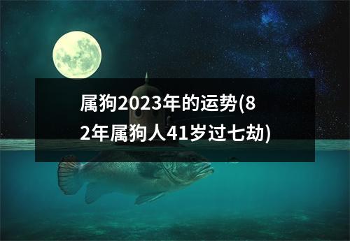 属狗2023年的运势(82年属狗人41岁过七劫)