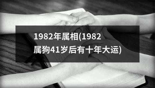 1982年属相(1982属狗41岁后有十年大运)