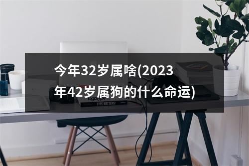 今年32岁属啥(2023年42岁属狗的什么命运)