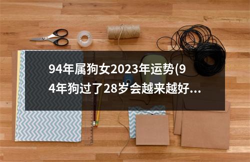 94年属狗女2023年运势(94年狗过了28岁会越来越好)