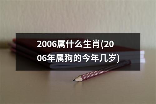 2006属什么生肖(2006年属狗的今年几岁)