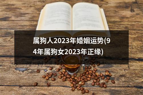 属狗人2023年婚姻运势(94年属狗女2023年正缘)