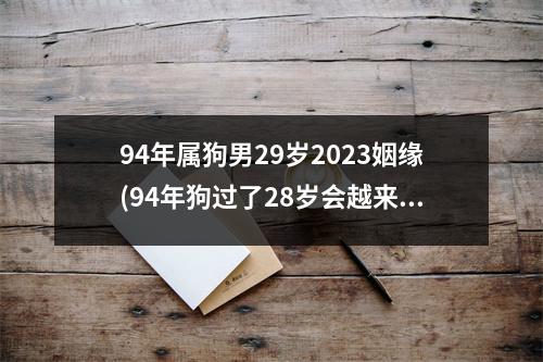 94年属狗男29岁2023姻缘(94年狗过了28岁会越来越好)