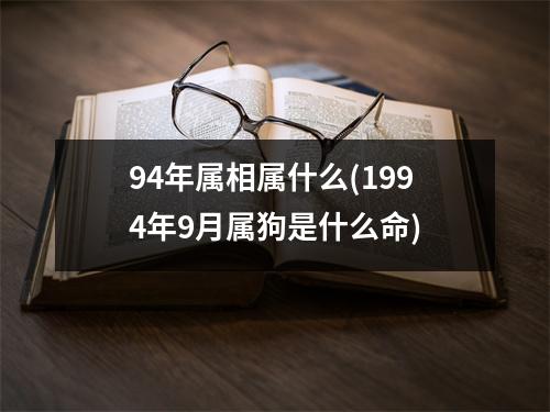 94年属相属什么(1994年9月属狗是什么命)